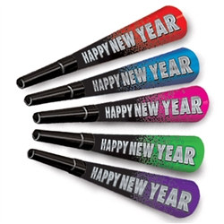 Assorted New Year Resolution Horns (Sold 100 Per Box)