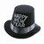 Black and Silver New Year Hi-Hats (sold 25 per box)