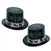 Silver New Year Star Top Hat Party Pack of 25