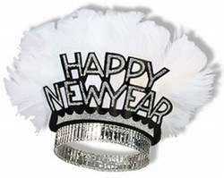 Black and Silver New Year Bird of Paradise Tiara (sold 50 per box)