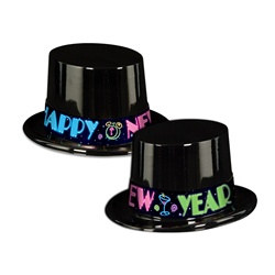 Neon New Year Topper Hats