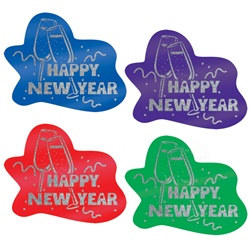 Glittered Happy New Year Signs