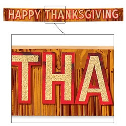 Metallic Happy Thanksgiving Banner