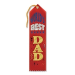 Red World's Best Dad Ribbon