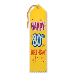 Happy 80th Birthday Ribbon