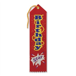 Red Birthday Star Ribbon