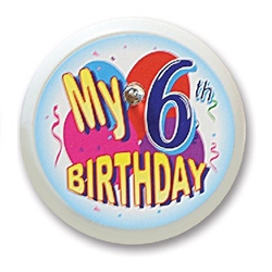 My 6th Birthday Blinking Button