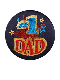 #1 Dad Satin Button