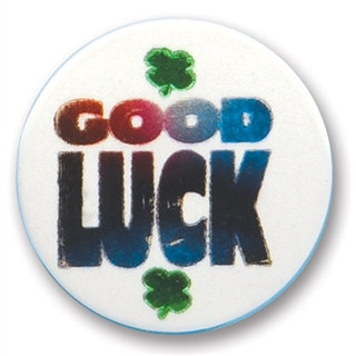 Good Luck Satin Button