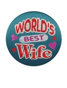 World's Best Wife Satin Button