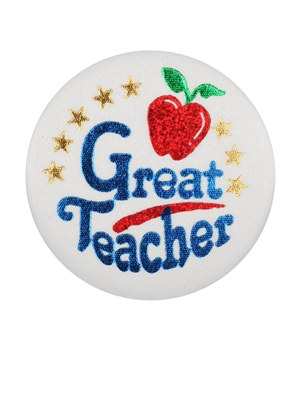Great Teacher Satin Button