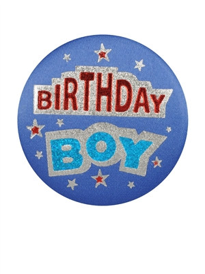 Birthday Boy Satin Button