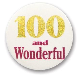 100 and Wonderful Satin Button