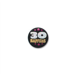 30 Happens Satin Button