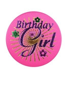 Birthday Girl Satin Button