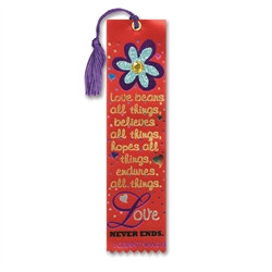 Love Bears All Things Jeweled Bookmark