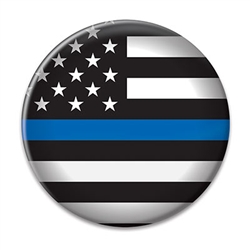 Show your support for those who serve and protect with this 2 inch diameter Law Enforcement Button.  Includes standard safety pin mount.  Please Note: Not intended for children under age 14.