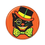 Vintage Halloween Cat Button