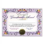World's Greatest Grandmother Award Certificates