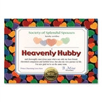 Heavenly Hubby Award Certificates