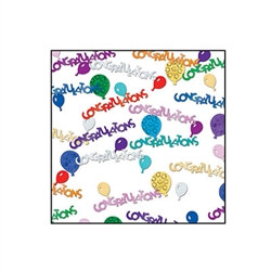 Multicolor Balloons and Congrats Confetti
