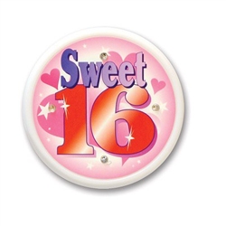 Sweet Sixteen Flashing Button