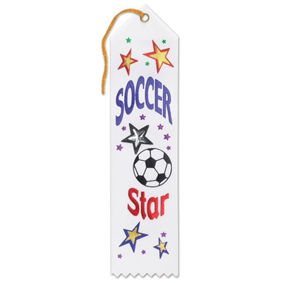 Soccer Star Jeweled Ribbon