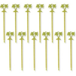 Plastic Palm Tree Drink Stirrers (12/pkg)