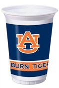 University of Auburn Plastic Cups (8/pkg)