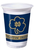 University of Notre Dame Plastic Cups (8/pkg)