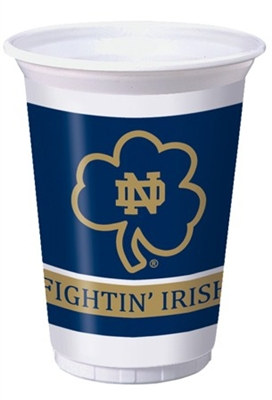 University of Notre Dame Plastic Cups (8/pkg)