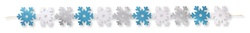 Jointed Glittered Snowflake Garland