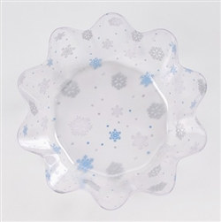 Snowflake Print Snack Tray