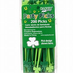 Shamrock Food Picks (200/pkg)