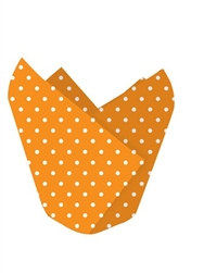 Orange Polka Dotted Baking Cups (12/pkg)