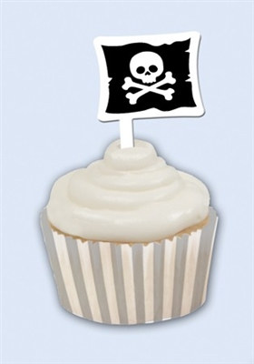 Pirate Cupcake Wrappers with Picks (12/pkg)