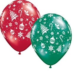 Assorted Christmas Latex Balloons