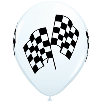 Racing Flags Latex Balloon