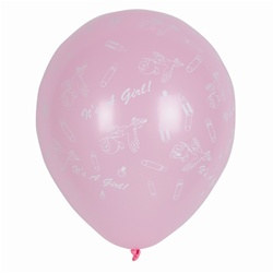 It's A Girl Latex Balloons (12/pkg)