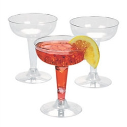 Clear Plastic Champagne Glasses (20/pkg)