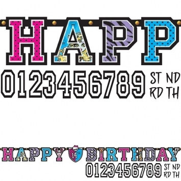 Monster High Birthday Banner