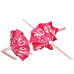 Bride To Be "Wild One" Umbrella Straws