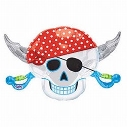 Pirate Skull Mylar Balloon