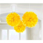 Sunshine Yellow Fluffy Tissue Decoration