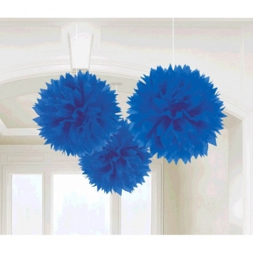 Royal Blue Fluffy Tissue Decoration