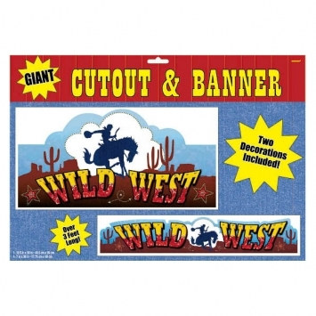 Western Wild West Banner Set