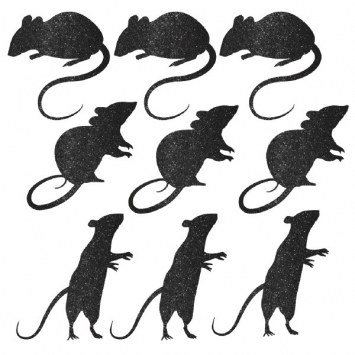 Glittered Mice Silhouette