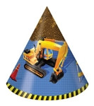 Under Construction Party Hats (8/pkg)