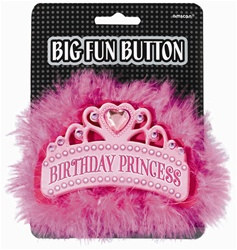 Birthday Princess Button (1/pkg)