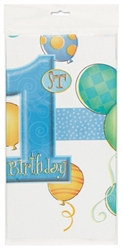 Blue 1st Birthday Tablecover